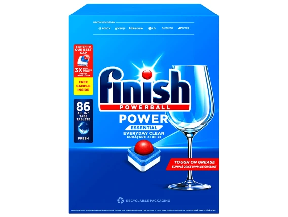 Detergent vase pentru masina de spalat vase Finish Power All in 1 86 bucati