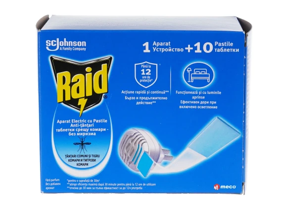 Set aparat electric si pastile laminate Raid